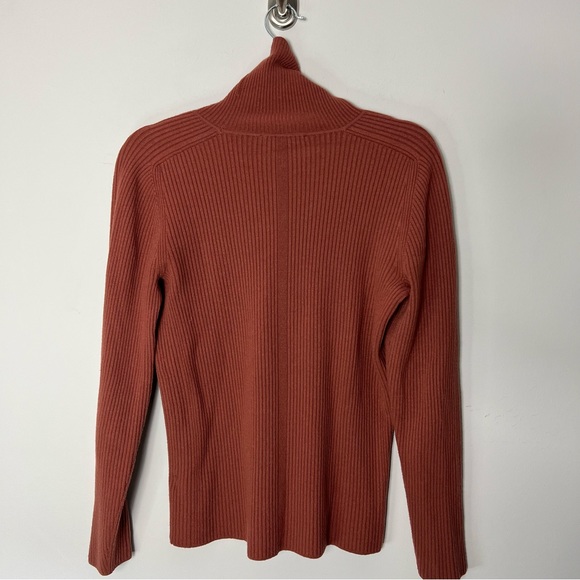 Everlane Merino Wool Ribbed Turtleneck Sweater Pullover Brown 62 - Picture 7 of 8